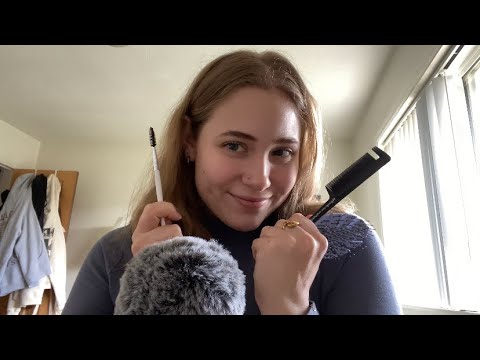 ASMR brushing my hair ✨💇‍♀️ hair play, soothing sounds, rambles