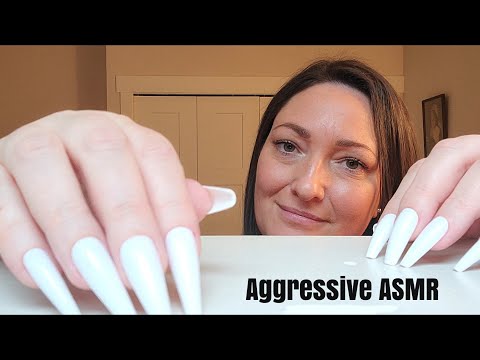 ASMR Aggressive Windowsill Scratching And Tapping| Long Nails | Lo-fi