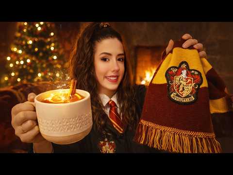 Gryffindor Christmas Eve | Personal Attention (Crackling Fire) ASMR 