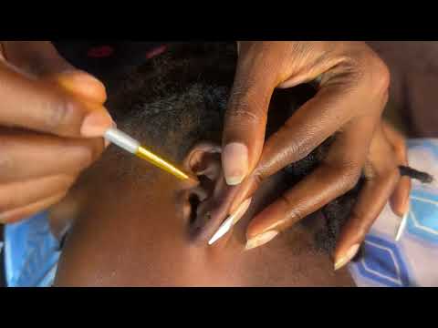 ASMR SCALP SCRATCHING AND EAR CLEANING VERY RELAXING
