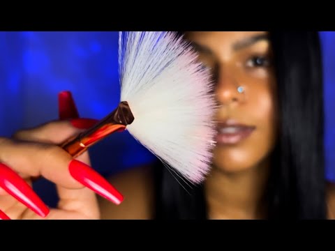 ASMR PINCEL NA TELA E SONS DE BOCA PARA DORMIR RÁPIDO 