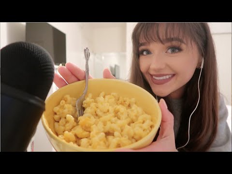 ASMR - Eating Mac n Cheese (stirring/mouth sounds)