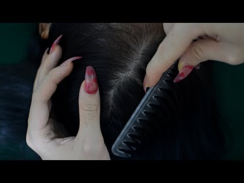 ASMR Real Person Scalp Check, Scalp Scratching For Rest And Sleep ( No Talking Asmr )