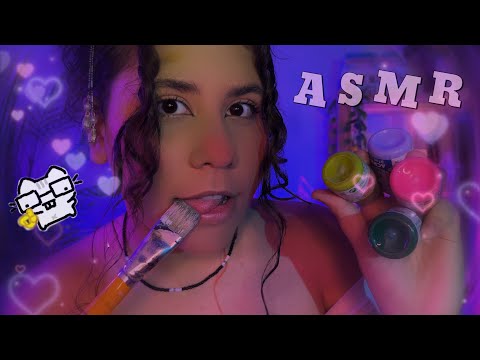 ASMR | EU SOU PINTORA E VOCÊ É MINHA TELA [sons de boca e sons de água] 🤤