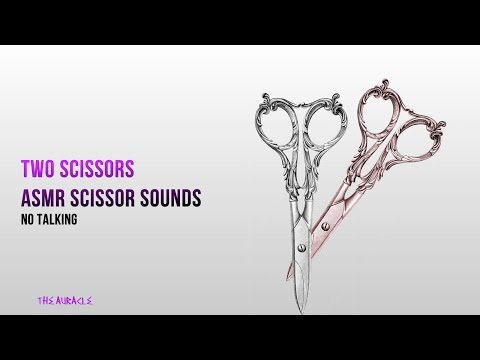 [ASMR] ★ Scissor Sounds - Two Scissors ★ [cutting sounds] [No talking] [Binaural]