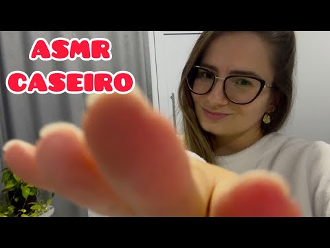 ASMR BEM CASEIRINHO Tapping no celular, toques na tela, sons de boca e muito sussurros #asmr