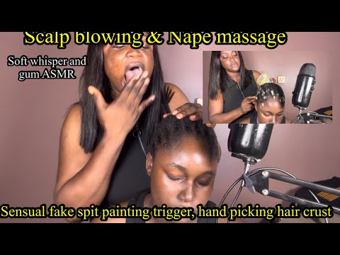 ASMR ✨Fake spit paint, scalp blowing and all round head triggers for insomnia