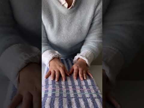 Slow relaxing ASMR towel folding #shorts #asmr #towelfolding #asmrsleep #visualtingle