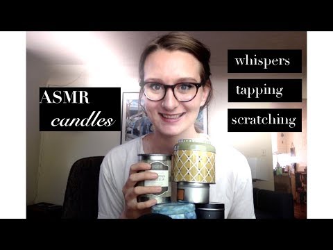 ASMR Whispered Tapping and Scratching Candles (Metal Sounds)