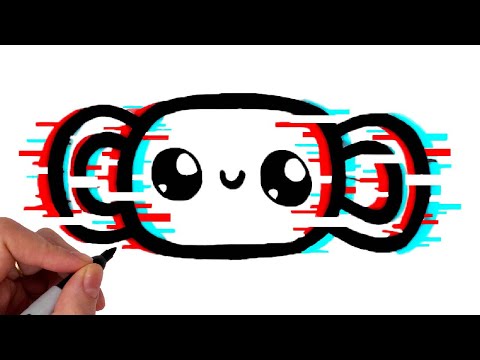 Comment Dessiner Un MASQUE Avec Un Effet GLITCH / FLOU [Mignon Kawaii]