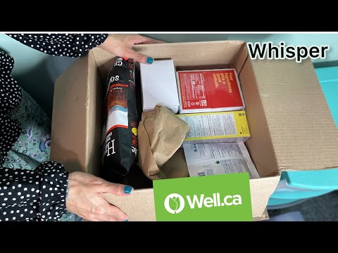ASMR Unboxing Whisper Paper Crinkles - Well.ca Opening box | Whispering!
