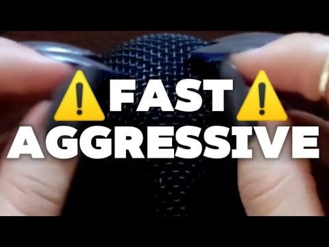 ASMR Fast and Aggressive Mic Scratching | Long Nails 💅🏻 (No Talking) 