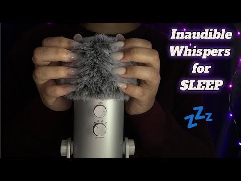 😴 Inaudible Whispers + Fluffy Mic Massage ASMR | Deep Tingles & Sleep Triggers