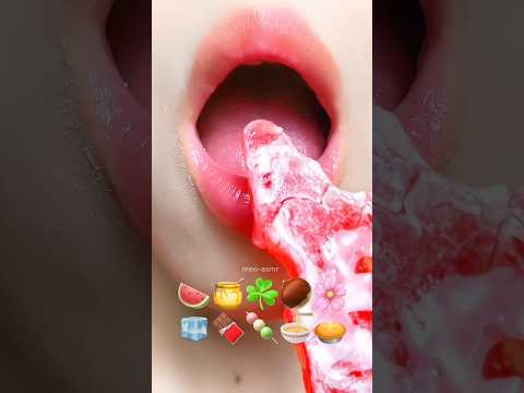 Asmr Eating Emoji Challenge 🌸🍯☘️ #asmr #mukbang #asmrsounds #eating #emojichallenges