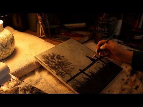 Misty Autumn Morning | ASMR Painting