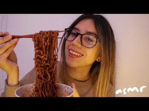 ASMR comiendo ramen picante coreano 🍜 🌶
