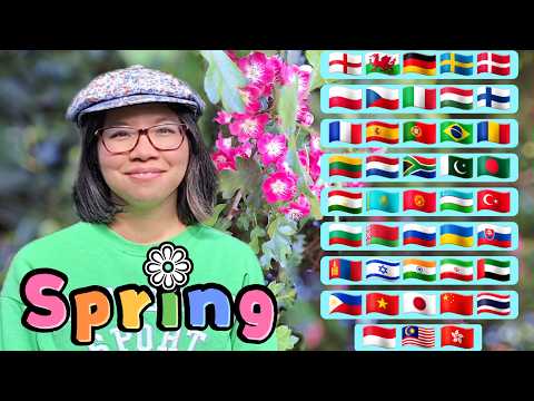 ASMR Spring Words in Different Languages 🌸 Whispering, Stuttering, Nature Sounds for Deep Sleep