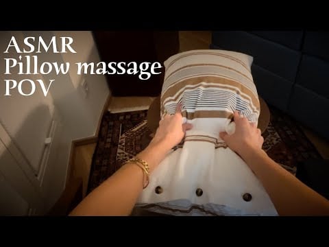 ASMR 🌙 Pillow massage POV for sleep - Massage movements, fabric sounds (no talking)