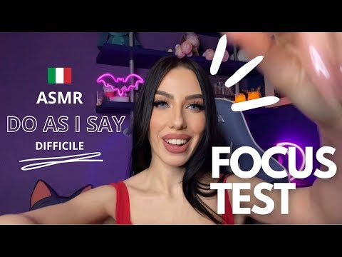 ASMR - SEGUI LE MIE ISTRUZIONI PER DORMIRE + TEST VISIONE PERIFERICA (Livello difficile)