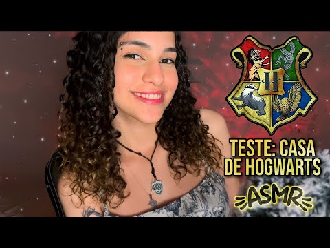 ASMR | TESTE PARA DESCOBRIR A SUA CASA DE HOGWARTS! 🐍 - com perguntas e imagens