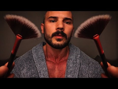 ASMR Brushing You to Sleep 'BUT THE SCREEN GETS DARKER' Relieve Stress and Anxiety (Face Brushing)