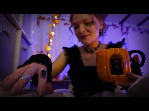 ASMR 🎃 Snarky Sister checks in on You during her Halloween Party 👻🍬