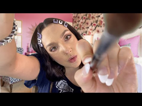 ASMR - Best Friend Does Your Makeup Roleplay (Personal Attention)