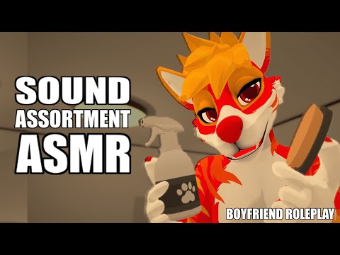 [FURRY ASMR] Sound assortments to help you relax (Boyfriend RP) [scrathies, water sounds and more]💞