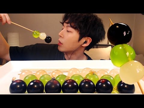 MUKBANG 국산 포도 젤리(쿄호 젤리) 리뷰 먹방! 거봉,청포도,리치, GRAPES JELLY KYOHO JELLO 巨峰ゼリー Permen Thạch [SIO ASMR 시오]