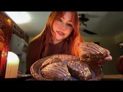 ASMR Baking Pumpkin Scones 🕯️(Close Whispered Voiceover)