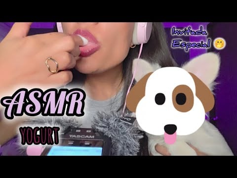 ASMR | YOGURT CON LOS D3DOS | PRIMER INVITADA EN MI CANAL | #ASMR #relajante 