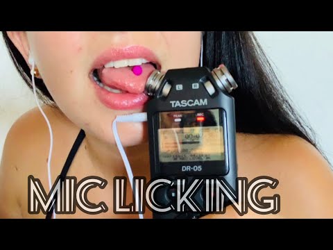 ASMR MIC LICKING + PIERCING 👅