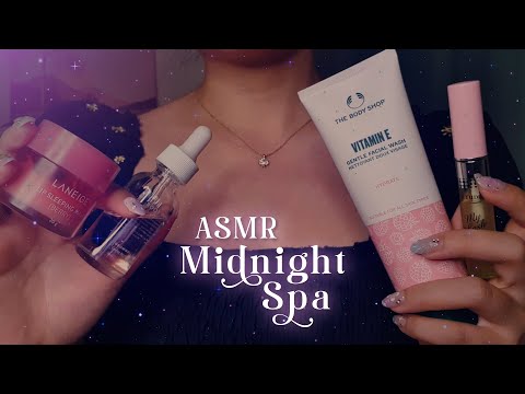 ASMR Comforting Midnight Spa 💜💫 Whispered with Realistic Layered Sounds