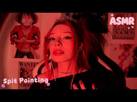 spit painting & wet mouthsounds ASMR - SweetieAmonet