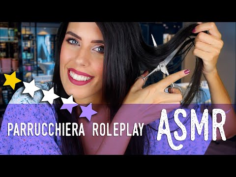 ASMR ita - 💇🏻‍♀️ PARRUCCHIERA MENO VOTATA TI TAGLIA I CAPELLI • ROLEPLAY