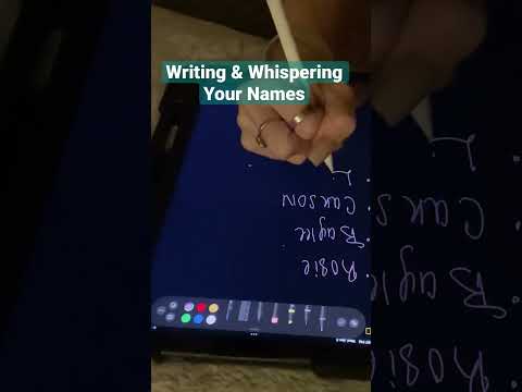 ASMR whispering & writing subscribers names