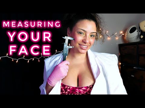 ASMR Measuring Your Face (counting & light triggers)