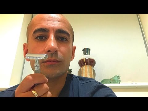 ASMR shaving my face