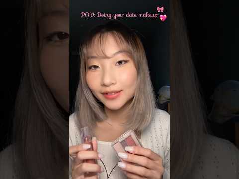 ASMR | Doing your girly pop makeup for date 🎀💖 #asmr #makeup #roleplay #aesthetic