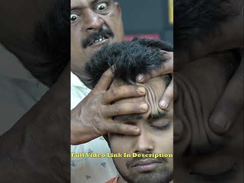 The Big Eye Barber Doing Ear Crack And Neck Crack And Spine Cracking Massage With ASMR Vibes #shorts