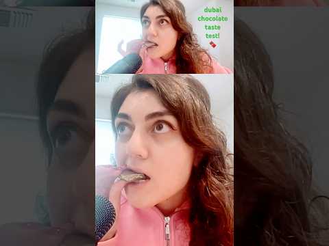 ASMR dubai chocolate taste test!🍫 #asmr #asmrsounds #asmrvideo #asmrcommunity #dubaichocolate #yum