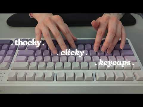 'cozy asmr' purple thocky clicky keyboard, tingles for your brain | no talking asmr, keyboard asmr