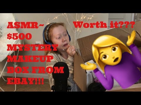 ASMR~ $500.00 “ASMR Mystery Makeup Box” From eBay!!!  📦💄🤷‍♀️