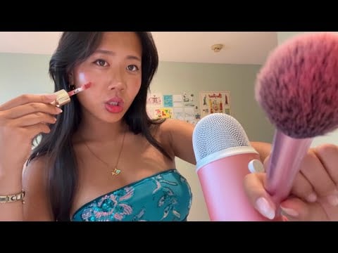 asmr // doing my and your summer makeup 𖤓 ⋆˚࿔
