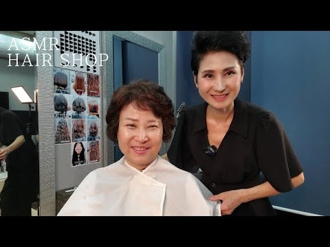 미용실 ASMR  60대 어머니 높은각도의 상고컷트   Mother in her 60s high angle high cut/Korean hair salon