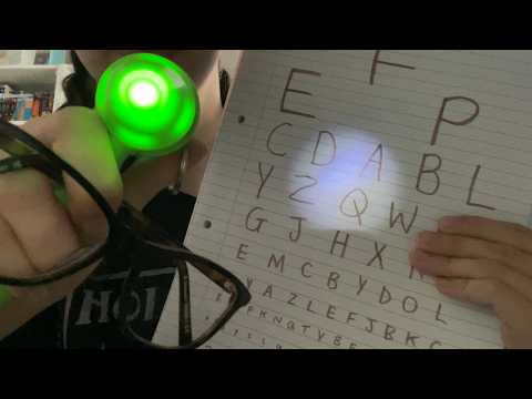 asmr 15 minute eye test