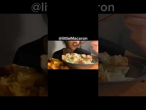 Caesar Salad Mukbang ASMR #shorts 