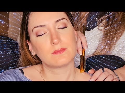 Guided Meditation ASMR with Gentle Face Touch & Hair Brushing | Soft Spoken