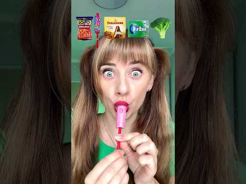 ASMR Emoji Lollipops, Cake, Bubble Gum, Broccoli Mukbang #shorts