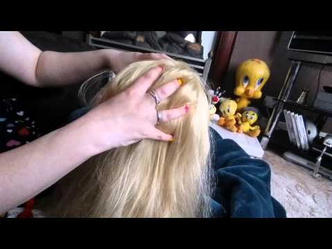 ASMR - BRUSHING LONG BLONDE WIG / HAIR PLAY / SCALP MASSAGE